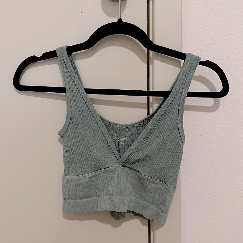 Urban Outfitters Green Crop Tank